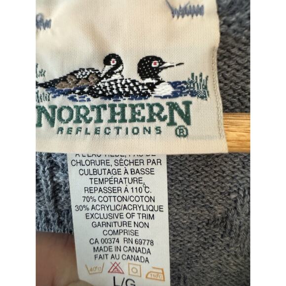 VTG Northern Reflections Sailboat Sweater Vest Large Cottagecore Grandpa 80s 90s - Picture 7 of 9